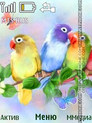 Capture d'écran Parrots thème