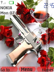 Pistol And Roses tema screenshot