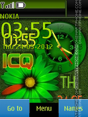 Icq Clock En tema screenshot