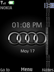 Audi Logo Clock tema screenshot