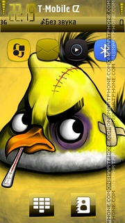 Скриншот темы Angry Bird Yellow