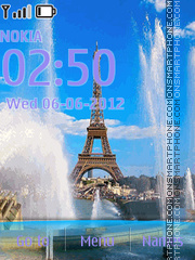 Animated Eiffel Tower theme screenshot