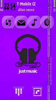Just Music es el tema de pantalla