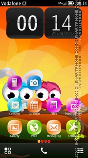 Easter Birds theme screenshot