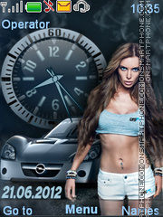 Car and Girl theme screenshot