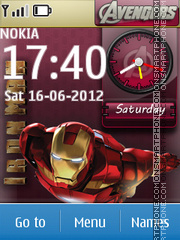 Скриншот темы Avengers Clock