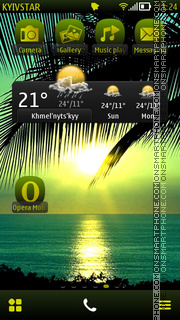 Sunset tema screenshot