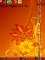 Capture d'écran Orange Flower 01 thème