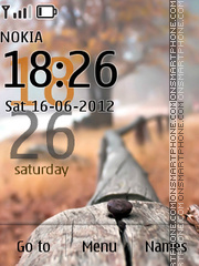 Скриншот темы Misty Nature Clock