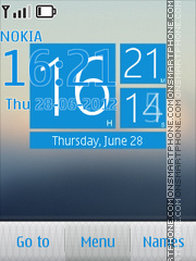 Wp7 Style Clock Theme-Screenshot