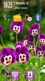 Purple Flowers 04 tema screenshot
