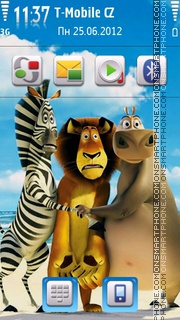 Madagascar Characters tema screenshot