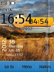 Nature hd clock es el tema de pantalla