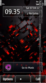 Red Cube 03 tema screenshot