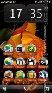 Rose Yellow tema screenshot