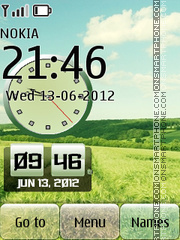 Скриншот темы Iphone Dual Nature Clock hd