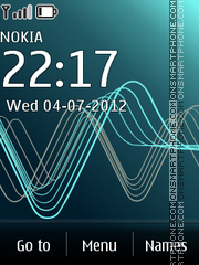 Sound Waves Blue theme screenshot