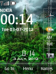 Castle V Clock tema screenshot