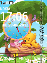 Winnie Pooh Clock tema screenshot