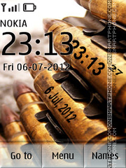 Bullet Clock theme screenshot