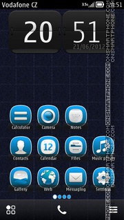 Blue Grid Icons es el tema de pantalla