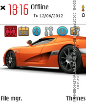 Скриншот темы Orange Car 01