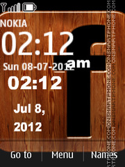 Facebook Clock 02 tema screenshot