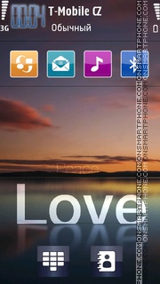 Peace and Love tema screenshot