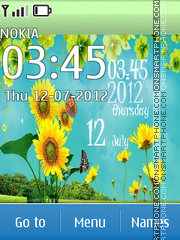 Sunflowers tema screenshot