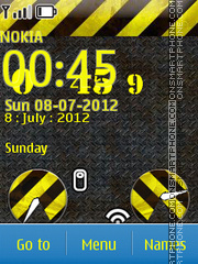 Скриншот темы Yellow Clock 02