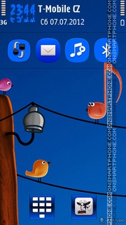 Music Bird es el tema de pantalla