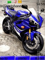 Blue Motorcycle tema screenshot