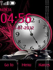 Super Car and Clock theme screenshot