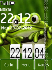 Frog Clock 01 tema screenshot