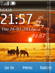 African sunset tema screenshot