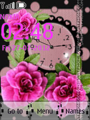 Watch With Flowers tema screenshot