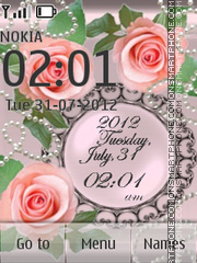 Pink roses theme screenshot