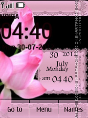 Pink Flowers tema screenshot