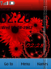 Red flowers tema screenshot