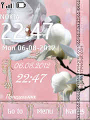 Capture d'écran White Flowers thème