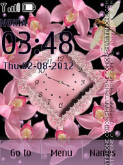Capture d'écran Pink orchids thème
