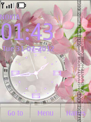 Just Flowers Clock tema screenshot