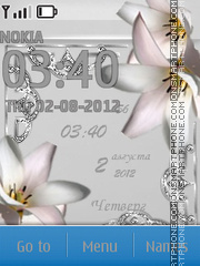 White Flowers tema screenshot