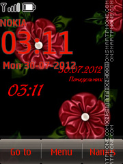 Red Flowers theme screenshot
