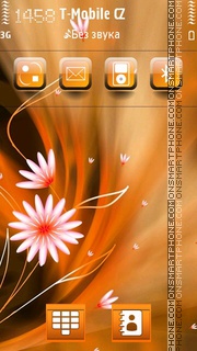 Abstract Orange 01 tema screenshot