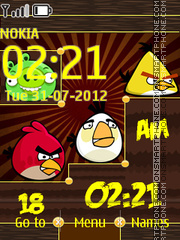 Скриншот темы Angry Birds Clock