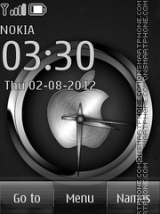 Скриншот темы iPhone clock