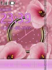 Pink Flowers tema screenshot