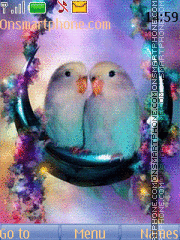 Lover Parrots theme screenshot