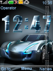 Blue Car theme screenshot